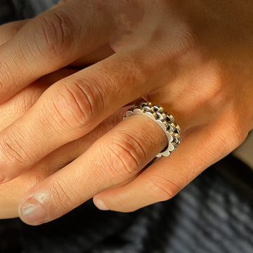 Silver Tank Chain Ring