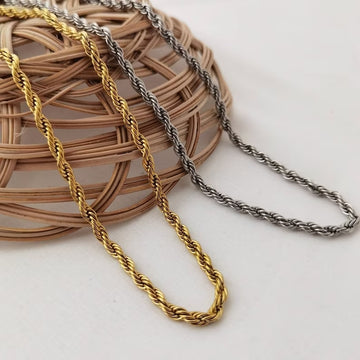 Golden Rope Chain 2mm 22