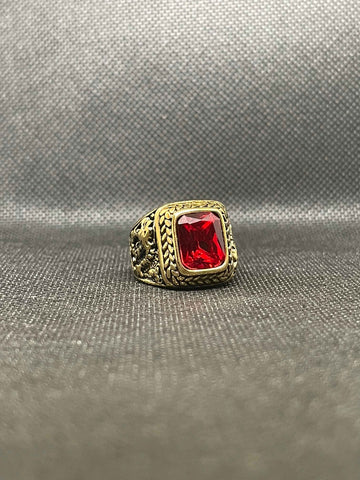 Crimson Radiance Ruby Stone (یاقوت) Men's Ring | Lifetime Colour Warranty