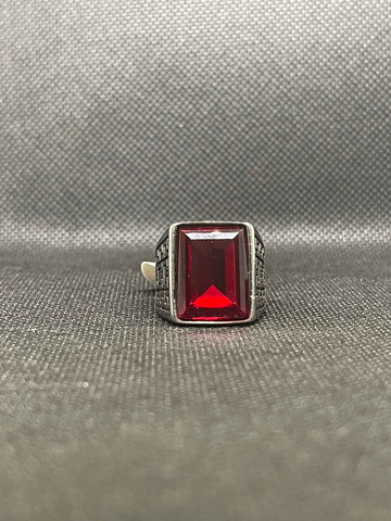 Ruby Stone (یاقوت) Maze Men's Ring | Lifetime Colour Warranty