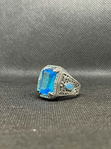 Turquoise Blue Majesty Men's Ring