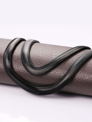 Black Herringbone Chain 5mm 22