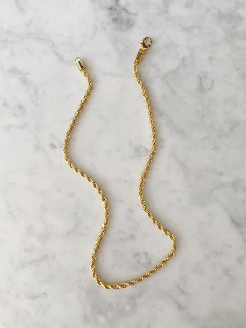 Golden Rope Chain 2mm 22" Lifetime Warranty | 314L stainless steel