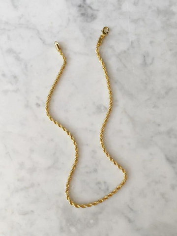 Golden Rope Chain 2mm 22