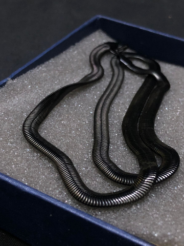 Black Herringbone Chain 5mm 22