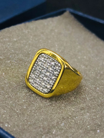 Premium Gold Zircon Ring