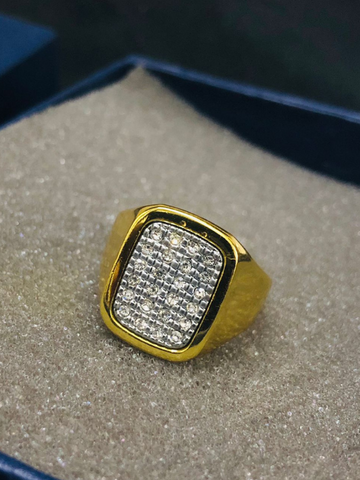 Premium Gold Zircon Ring