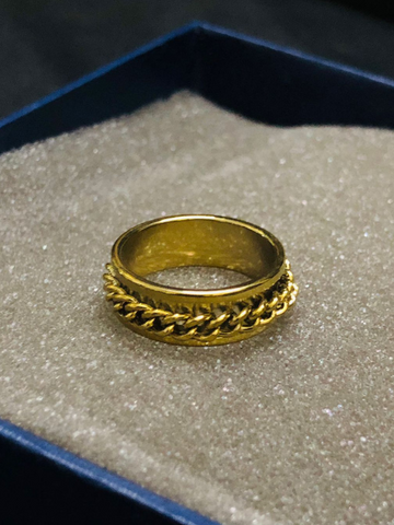 Gold Spinning Chain Ring